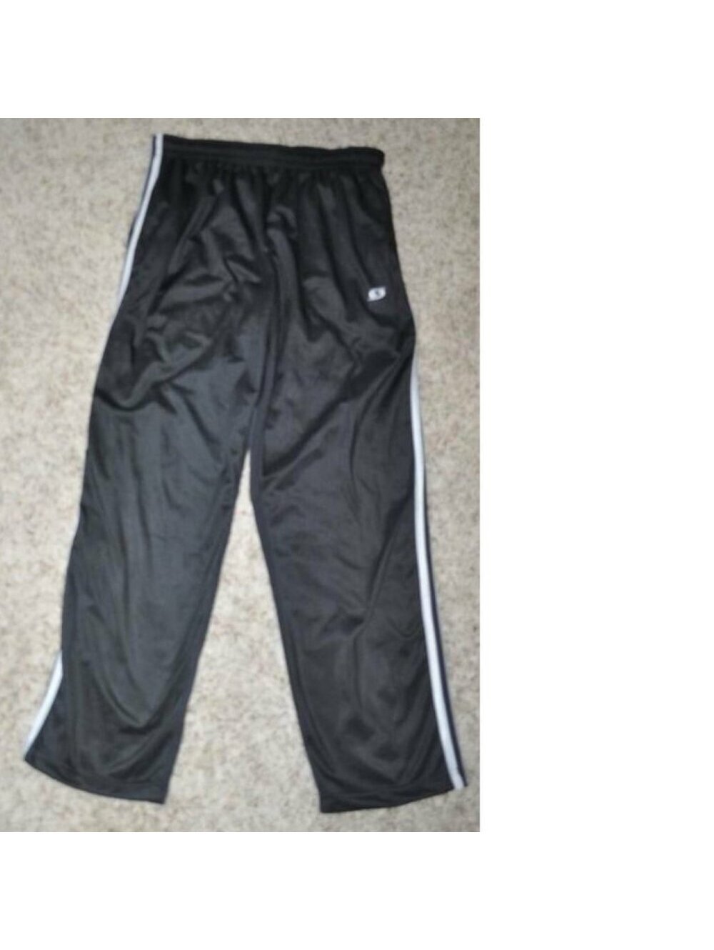 Starting Line Track Pants M Mens Black Athletic Drawstring Elastic Waist